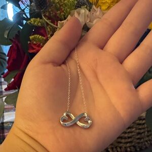 Authentic Tiffany & Co. Necklace | Timeless & Elegant Infinity ♾️ Double Heart